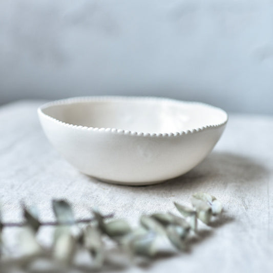 Large bowl "White pearl"