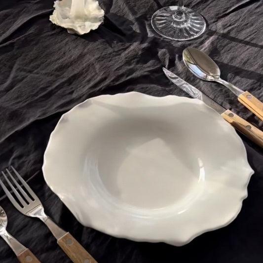 Medium plate "White pearl"