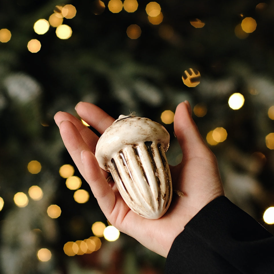 Christmas tree toy "Acorn with patina"