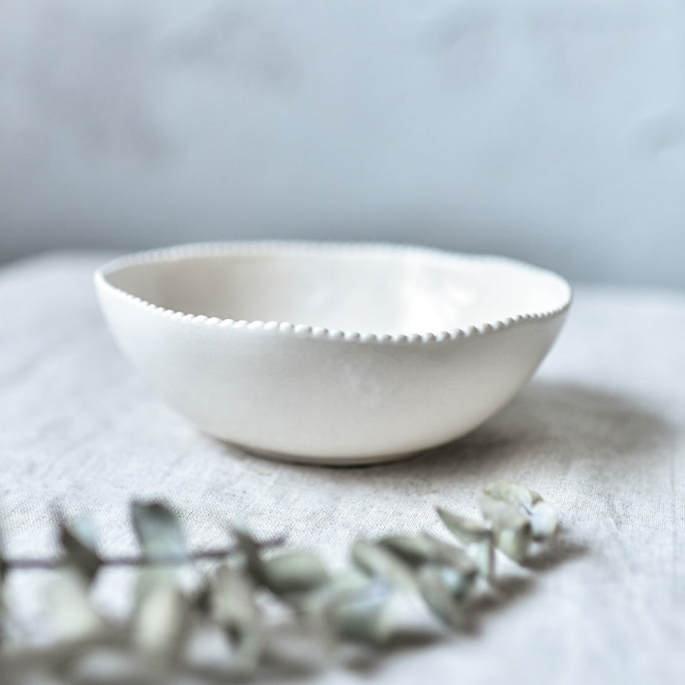 Large bowl "White pearl"
