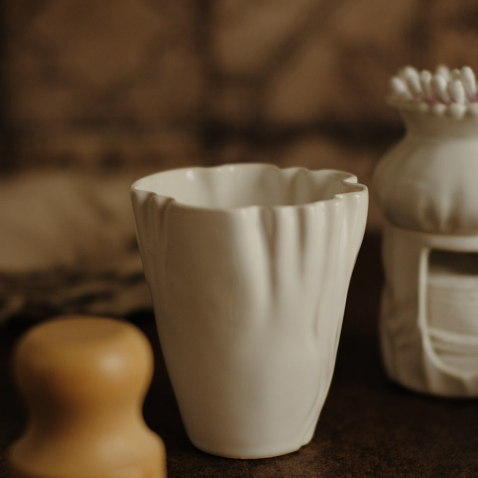 Glass for toothbrushes White Pearl