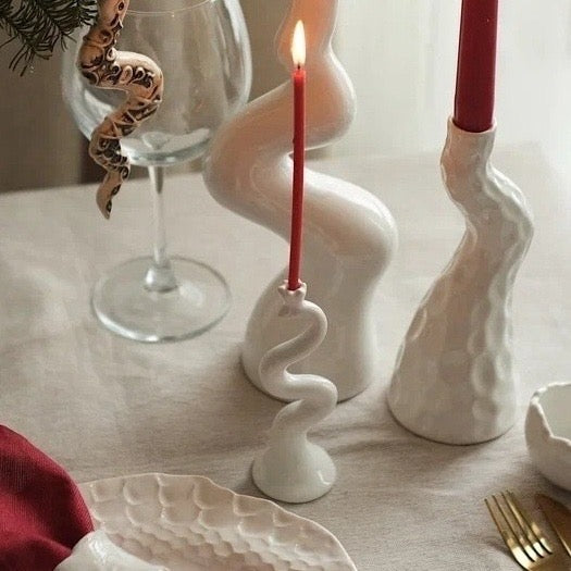 Candlestick for Christmas thin church candle Snake 2025
